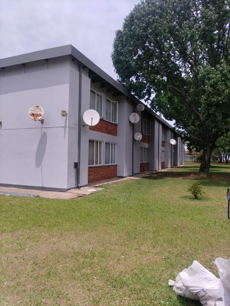 Repainted two-storey flats complex